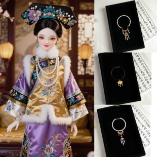 bjd娃娃配饰三分娃娃头饰玩偶项圈璎珞古风国风流苏项饰专用项链