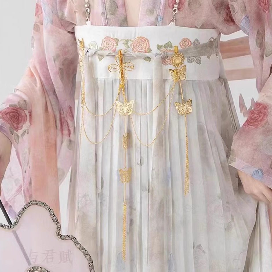 古风汉服腰链压襟齐胸襦裙前禁步胸链腰间挂件腰佩新中式长款流苏