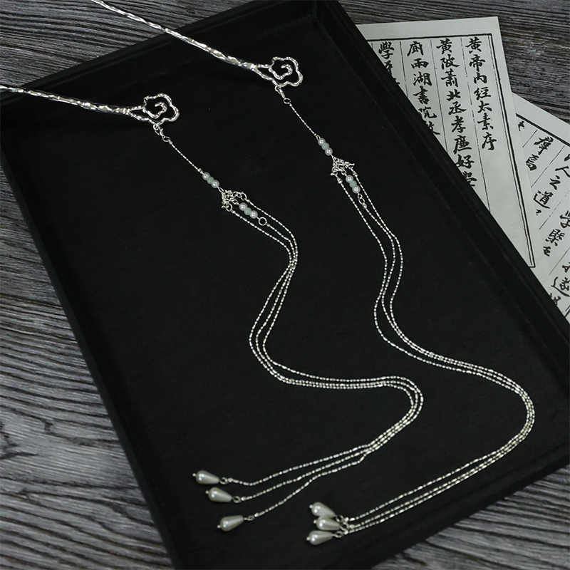 薛芳菲同款中式长流苏发簪简约气质盘发簪子古代步摇发钗汉服配饰