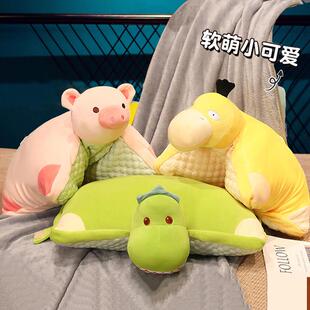 抱被公两用室折2786叠午睡枕办枕毯车子二子一卡载午通合休用头车