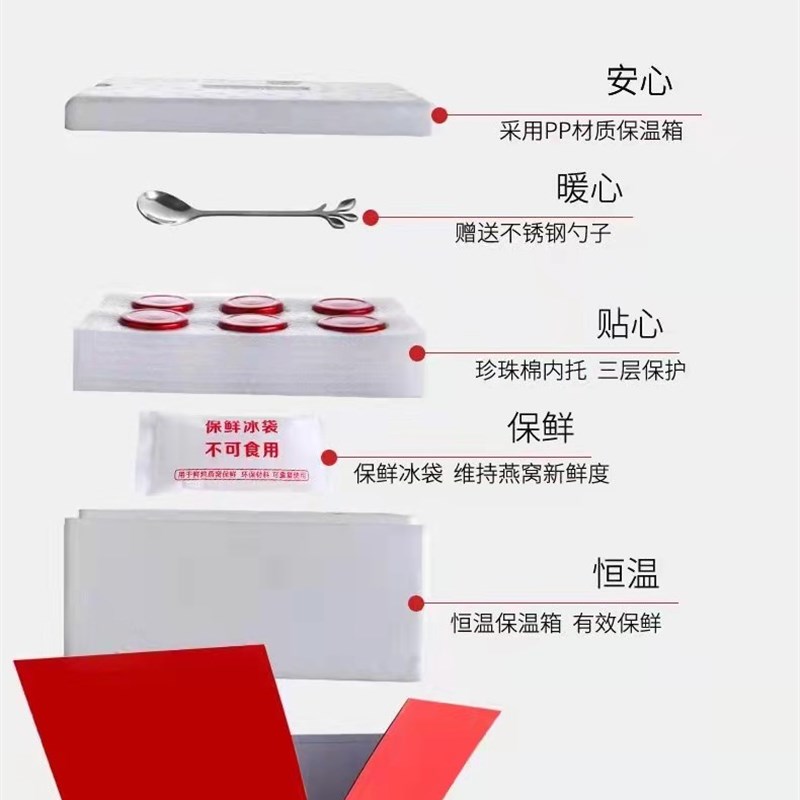热销包邮耐高温燕窝分装瓶可炖煮花胶鱼胶奶炖雪蛤即X食燕窝盒子