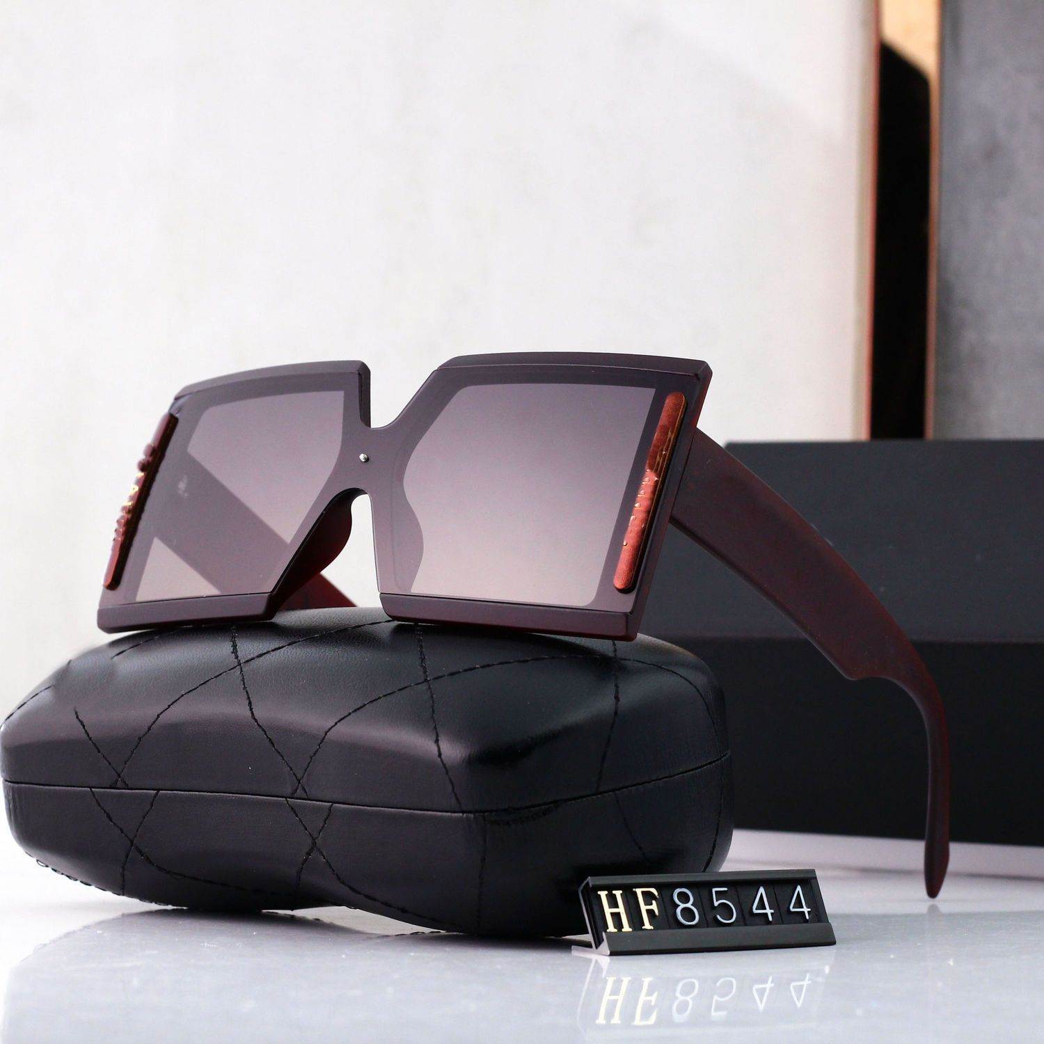 韩版新款方框太阳眼镜复古百搭网红潮流墨镜女红框太阳镜女