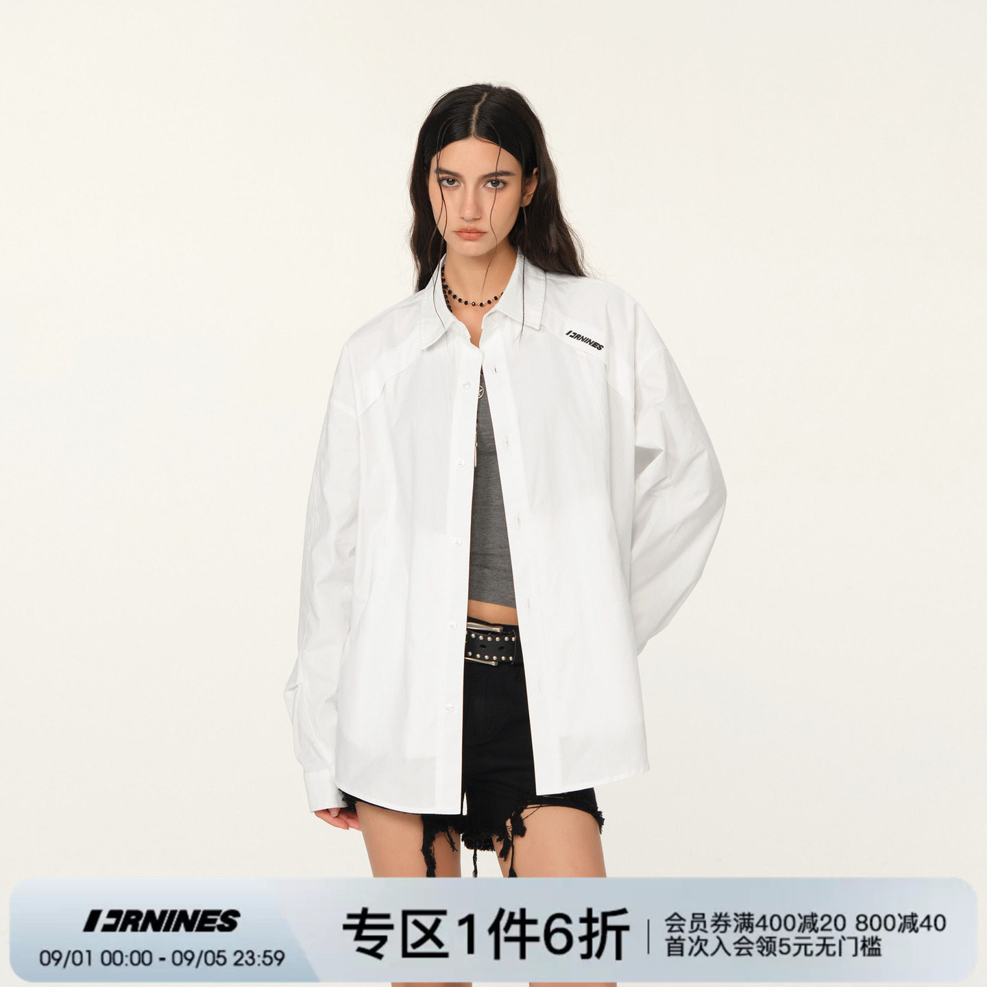 FORNINES设计感小众口袋长袖衬衫图片