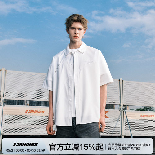 FORNINES小众设计感短袖衬衫男女