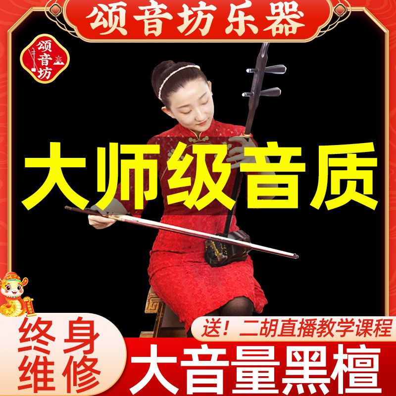 颂音坊专业黑檀二胡乐器厂直销正品考级演奏高级名牌二胡高端胡琴