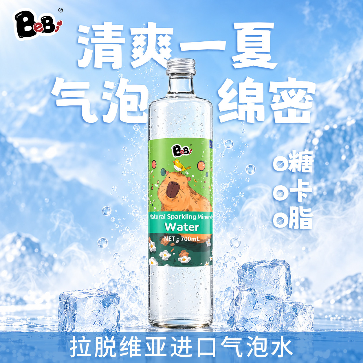 BeBi拉脱维亚进口气泡水原味图片