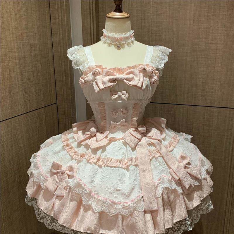 YoYo酱原创设计Lolita洋装doll感jsk吊带连衣裙礼盒日常玩偶