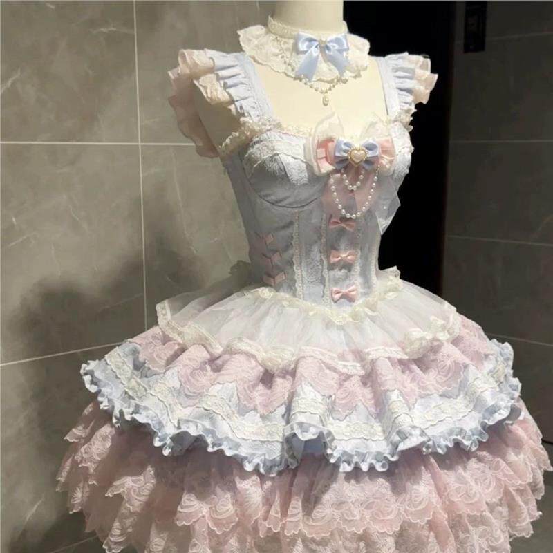 春樱邮差lolita裙子新款甜美少女蓬松连衣裙芭蕾jk可爱蛋糕蓬蓬裙