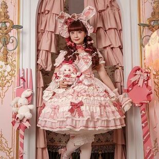 新款蝴蝶结小兔联名款OP 原创 花与珍珠匣&青木美沙子联名款