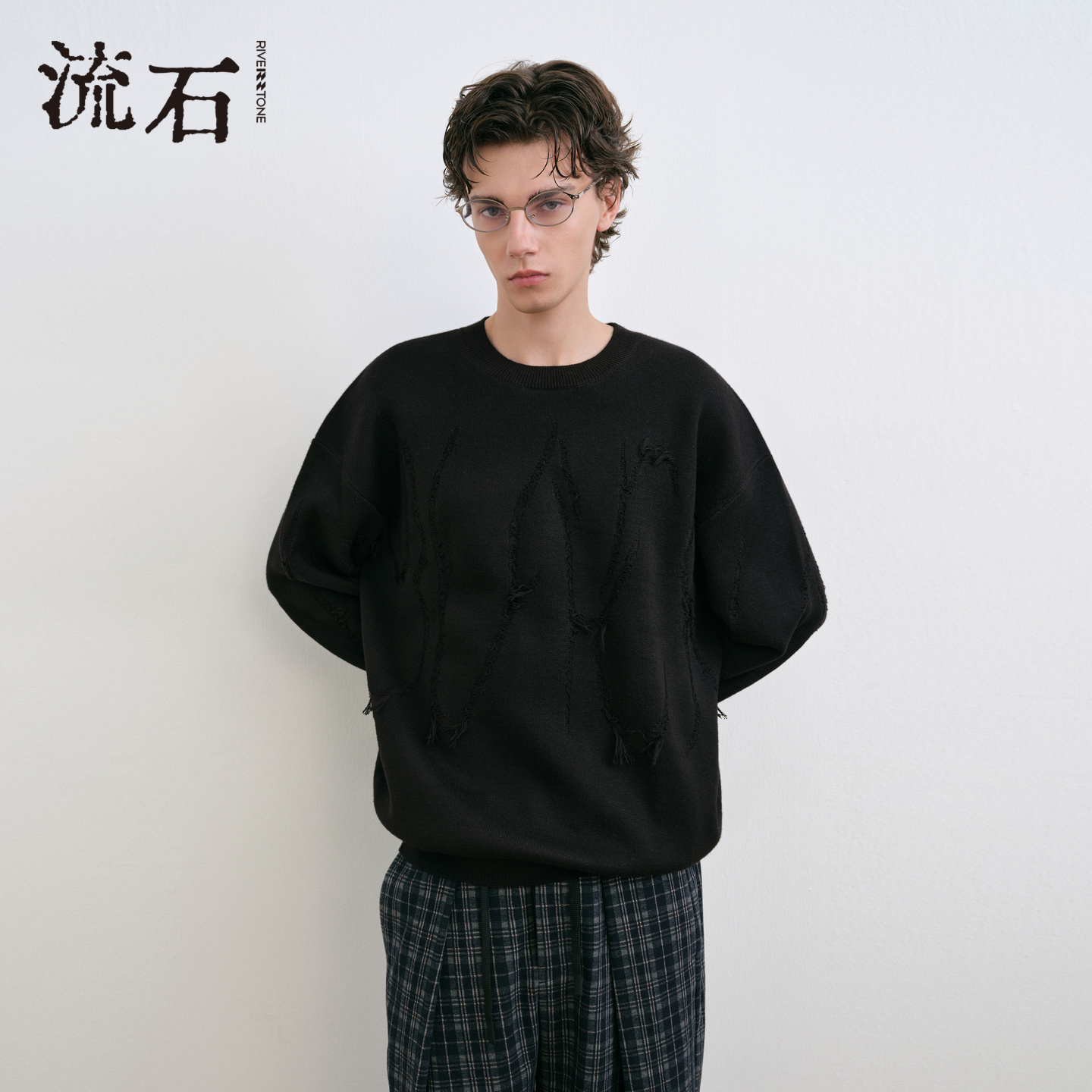 商场同款流石男装时尚长袖针织衫