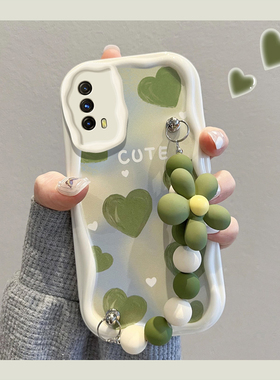 适用iqooz1手机壳女新款高级感viv0防摔简约绿色爱心散热爱酷软壳z1x小清新创意网红挂绳镜头全包硅胶保护套