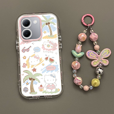 vivoY系列可爱椰树凯蒂猫手机壳