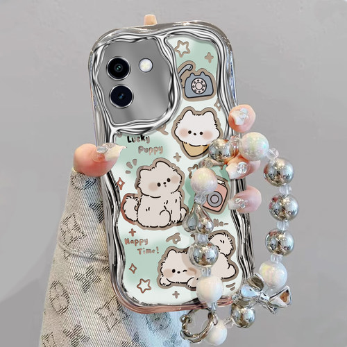 适用vivoY系列可爱小白狗手机壳