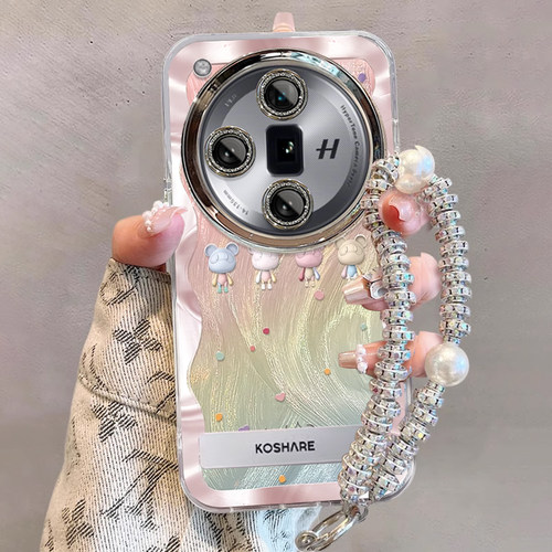 适用OPPOfindX系列彩色小熊外壳