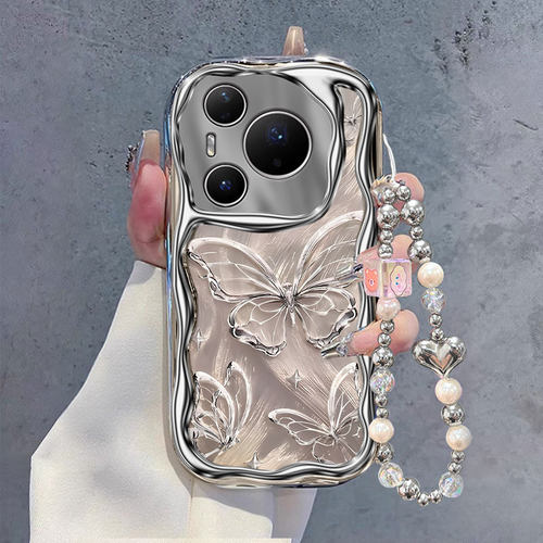 适用华为P系列流光蝴蝶手机壳