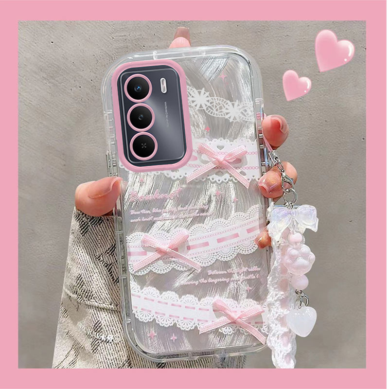 适用真我V系列蕾丝蝴蝶手机壳