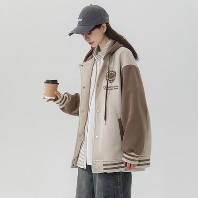 2025新早秋风衣外套女春秋款初高中大学生卫衣棒球服薄款仿羊羔绒