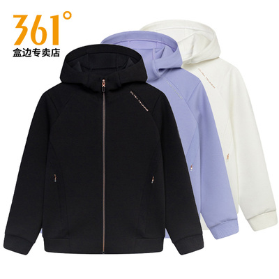 【商场同款】361连帽开衫卫衣女秋季新款针织运动外套上衣女4004A