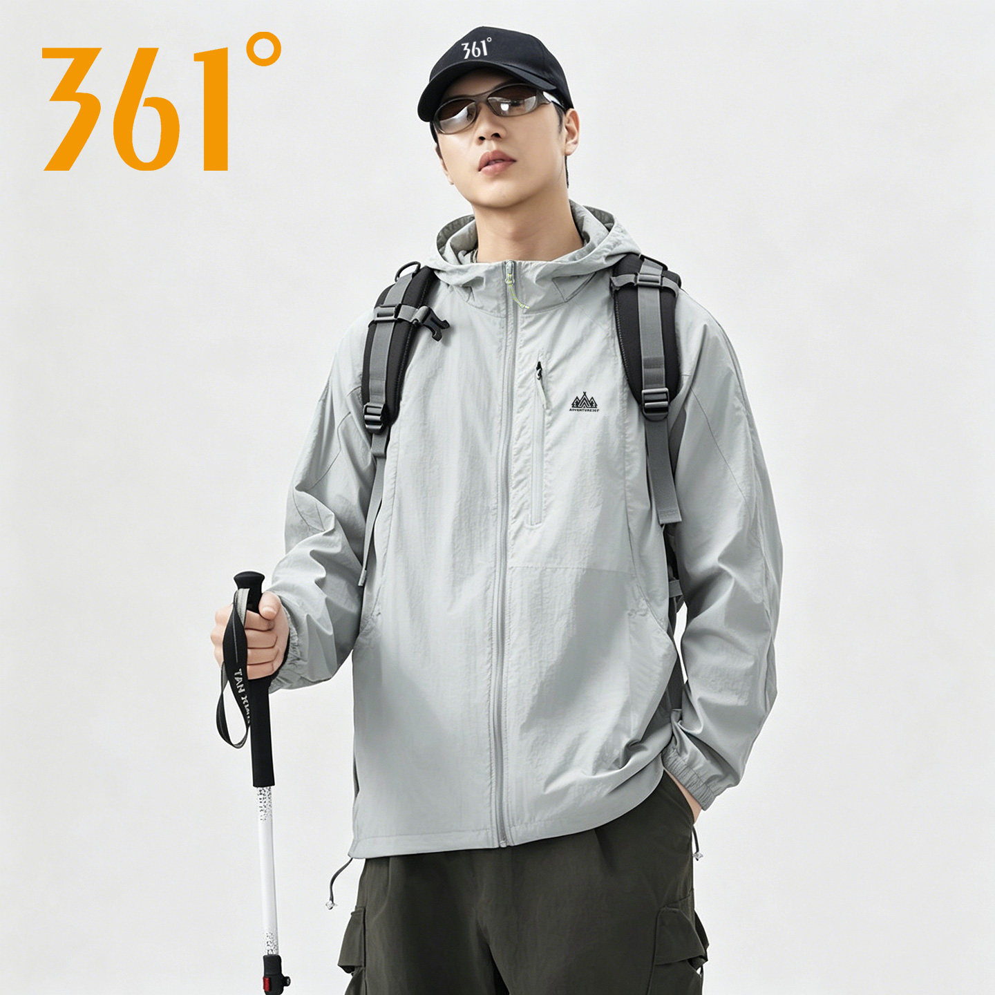 361运动风衣男2026早秋薄款梭织连帽防泼水外套户外登山徒步上衣