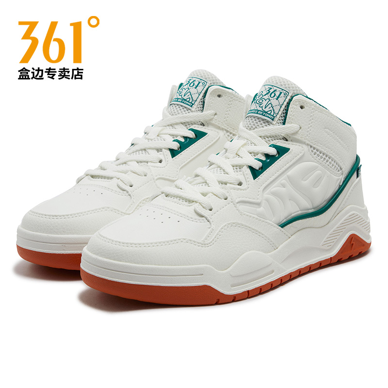361高帮女鞋板鞋女款秋季新款官方旗舰皮面防水增高休闲运动鞋子