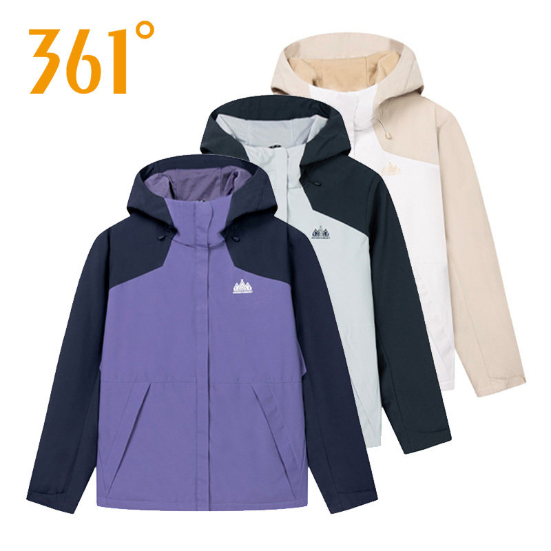 【商场同款】361加绒风衣外套女2026春季户外运动防泼水风衣夹克