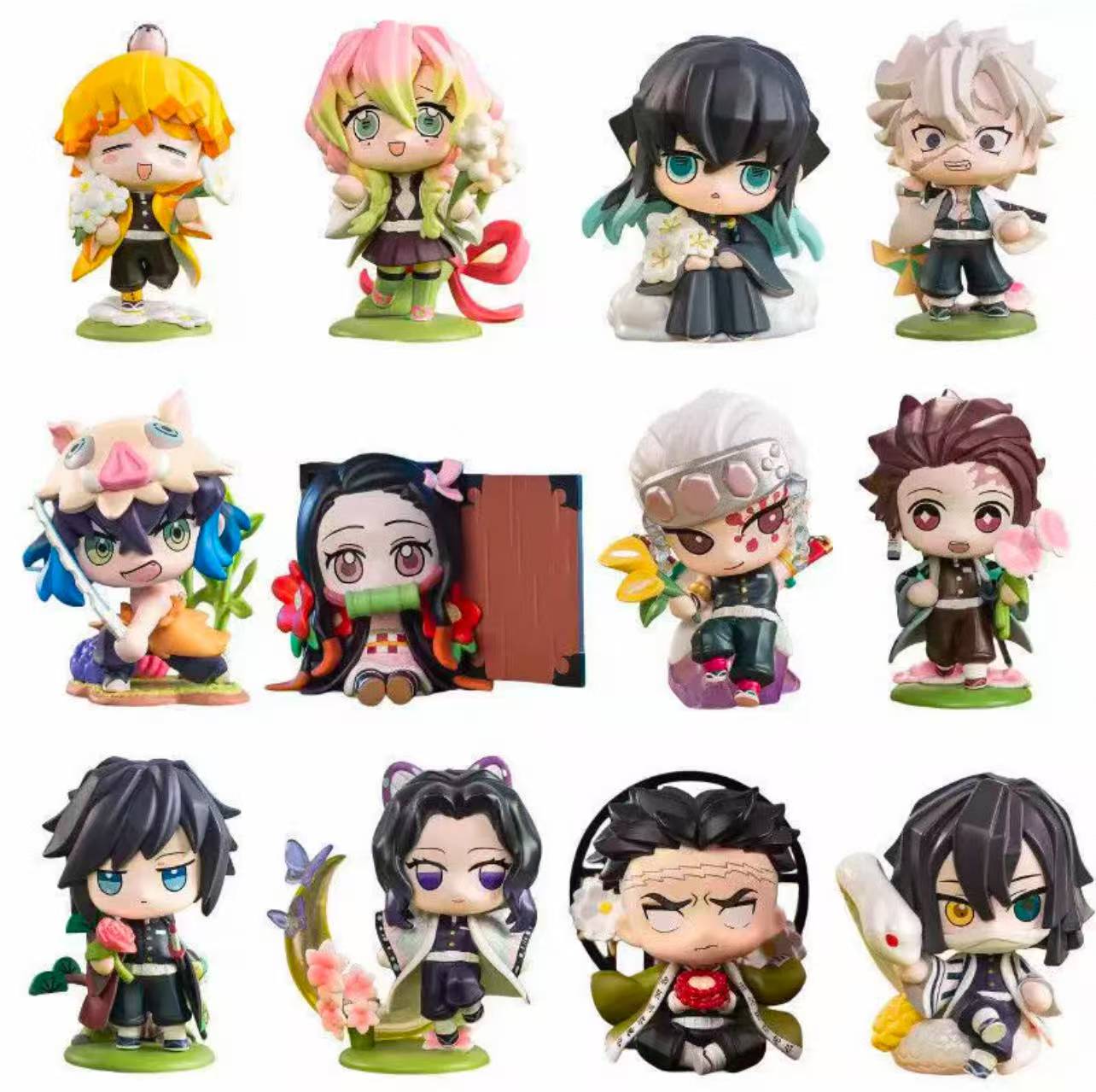 thumbnail for Demon Slayer Blade Blind Box Birth Flower Tanjiro You Beans Zenyi Muichiro Figure Peripheral Model Ornament Gift
