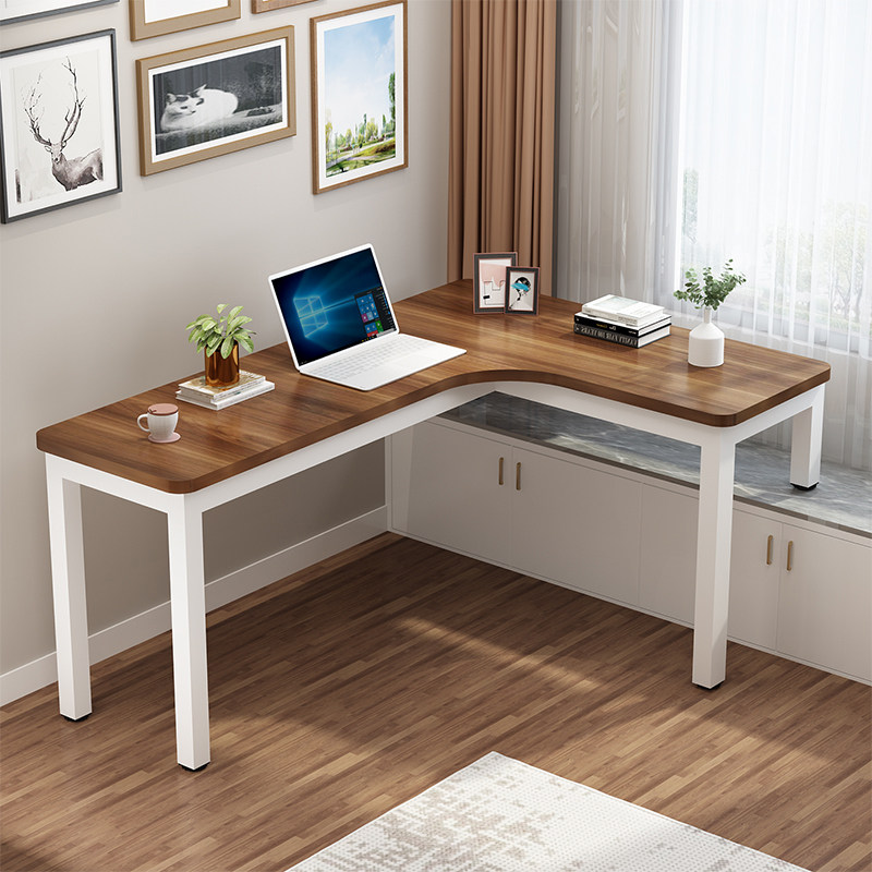实木飘窗桌转角桌学生家用l型拐角办公桌阳台电脑桌墙角桌子