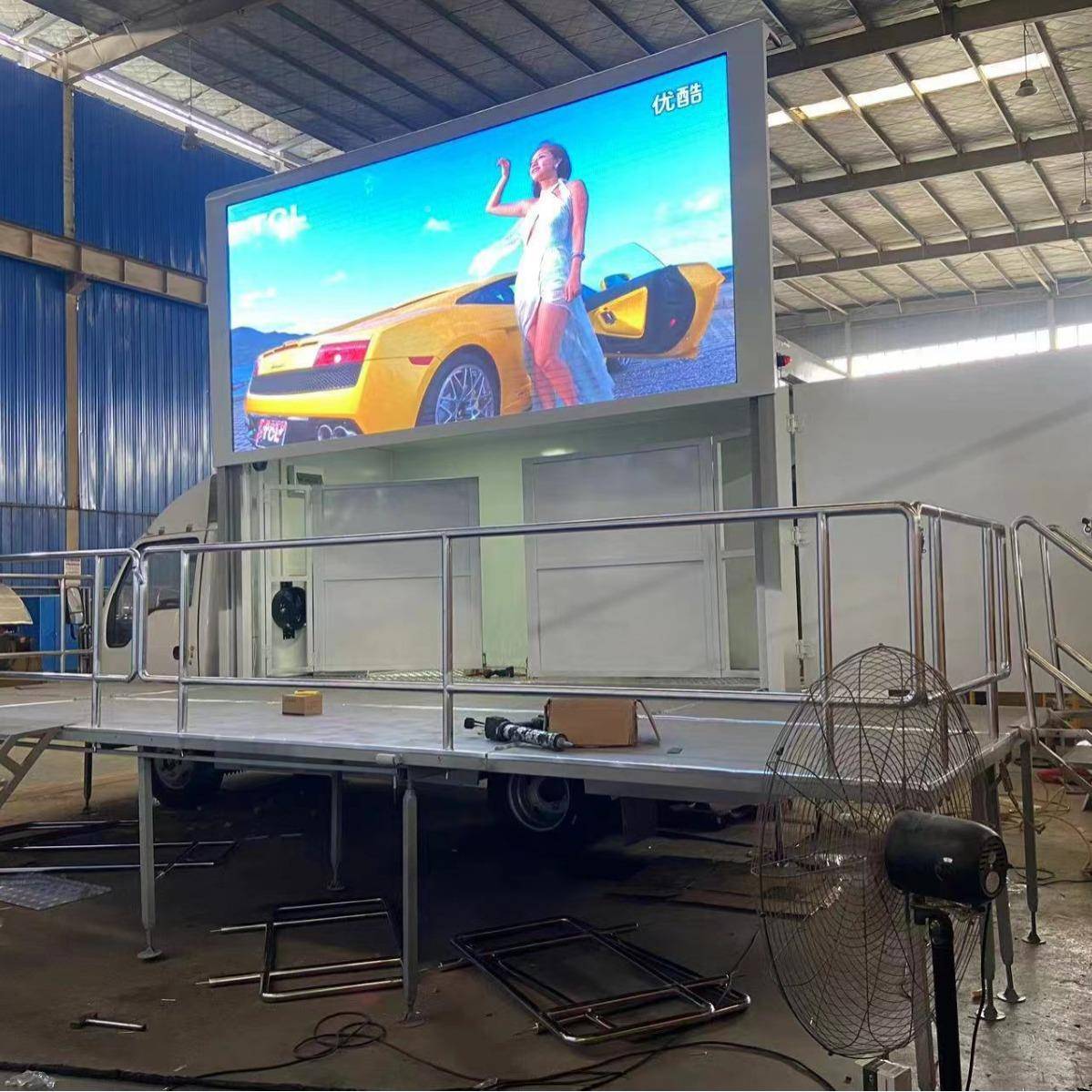 流动舞台车双面展开三 中型L移动广告车 ED流动 广TTY屏告车