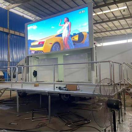 流动舞台车双面展开三 中型L移动广告车 ED流动 广TTY屏告车