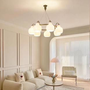 北欧客厅吊室灯2022SS 奶油风灯具复古中主古设计师多 D7518年新款