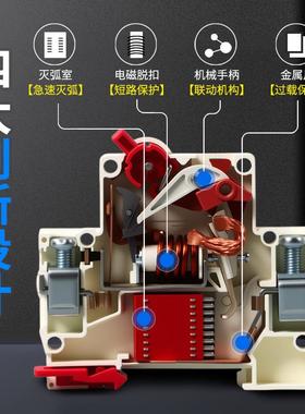 流断路器DC100V 2p直1P 6A光伏断路器空气开关太阳载能电机过短0