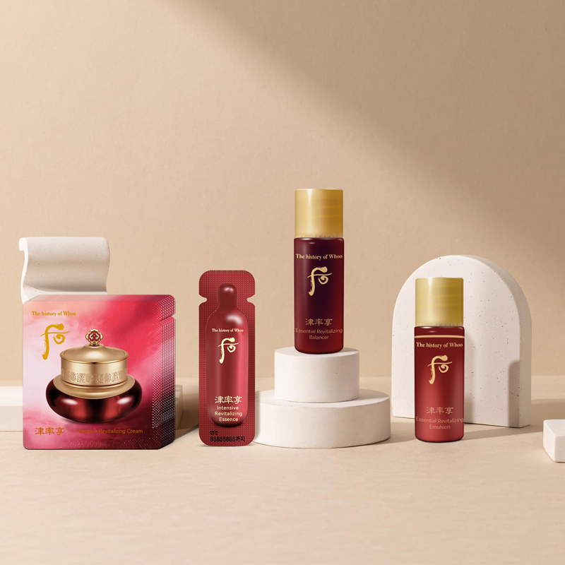 whoo后津率享红华凝香水乳面霜精华小样抗皱去细纹紧致滋润试用装