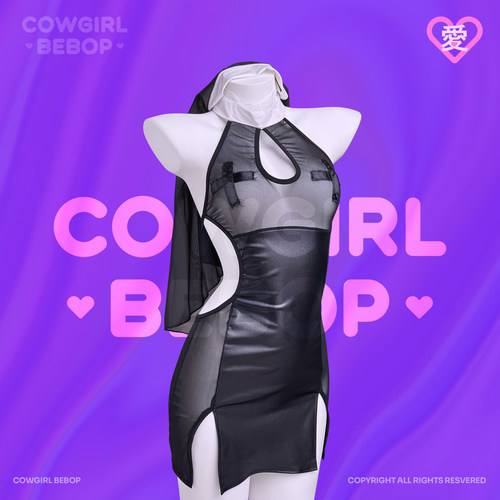 COWGIRL BEBOP[罪孽修女]暗黑系辣妹透视cosplay紧身战袍文胸套装