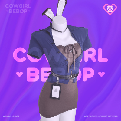 cosplay性感兔女郎警官超短制服