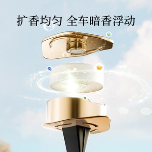 精选拾宜 车载香薰出风口扩香器香片替换内芯车用香氛祛异味固体