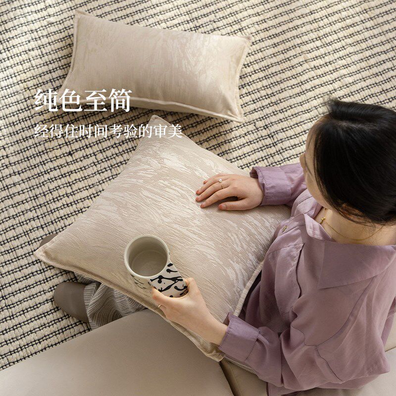 精选法式抱枕沙发客厅靠枕套奶油风轻奢高级感靠背床头飘窗靠垫雪