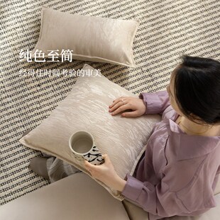 精选法式抱枕沙发客厅靠枕套奶油风轻奢高级感靠背床头飘窗靠垫雪