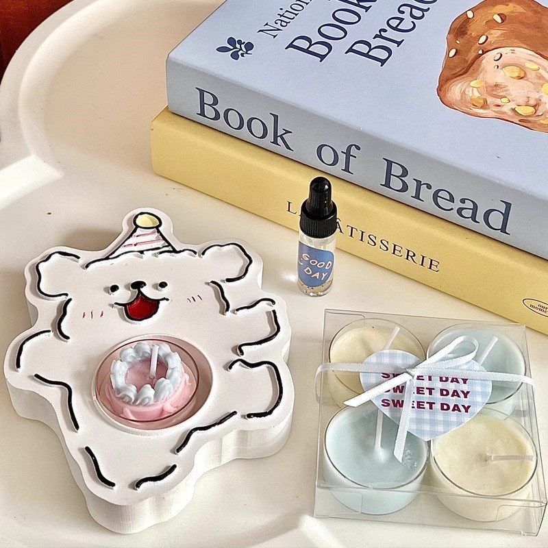 香薰蜡烛生日礼盒装饰品创意摆件送女生的礼物快乐小狗小众氛围感