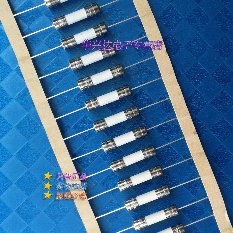 5X20MM电磁炉陶瓷保险丝管F带引线T双帽10A 8A 3.15A 250V带引脚