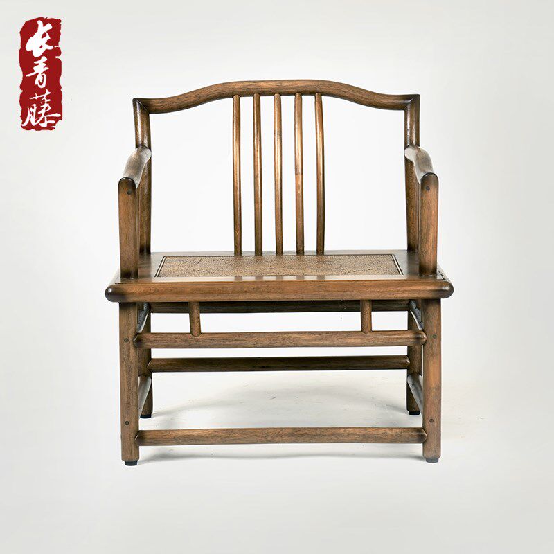 长青藤明清藤编大堂椅酒店茶楼靠背椅书房阳台藤椅子休闲太师藤椅