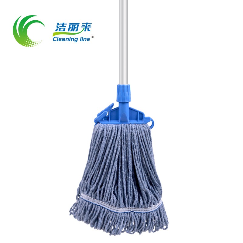 洁丽来可拆洗湿拖把 铝杆拖把家用水拖把 商用棉线拖把可夹布