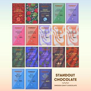 瑞典进口standout北欧黑巧克力牛奶单源 Great taste全获奖品牌