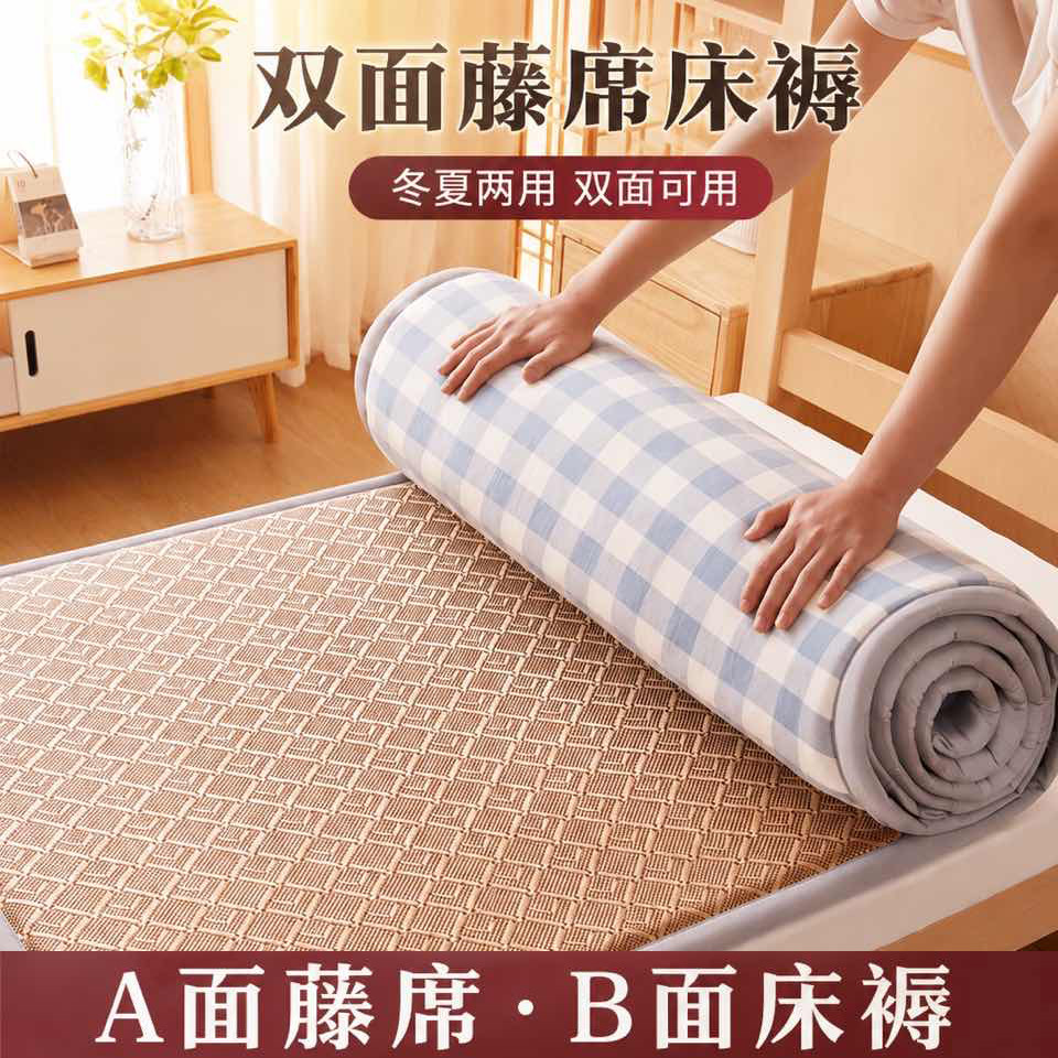 意大利夏季冰丝凉席床垫学生宿舍单人软垫榻榻米垫子床褥冬夏两用