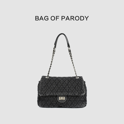 Bag Of Parody 巨好看的包包女式2025秋冬大容量通勤黑色单肩包