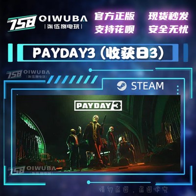 steam正版 国区多人联机游戏 PAYDAY3 收获日3 好友礼物现货秒发