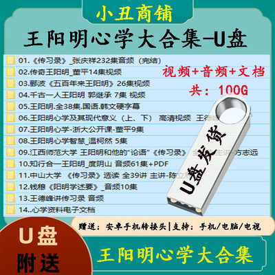 王阳明心学视频全集教程千古大儒知行合一传习录电子版大合集优盘