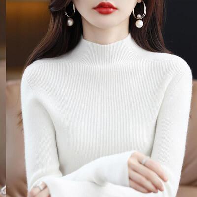 胖mm尺码RSF毛衣女宽松秋遮肚大修身针织羊毛衫显衫瘦内搭上衣冬