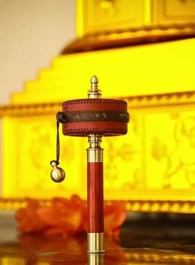 新款迷你小手摇转经简轮纯皮