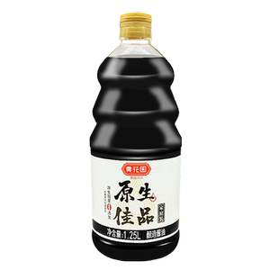 重庆黄花园无添加糖佳品原生酱油生抽特级酿造非脱脂黄豆1.25L*2