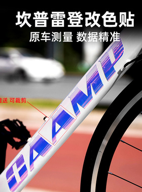 适用CAMP坎普雷登RADON公路自行车Logo贴纸车架下管改色标贴膜